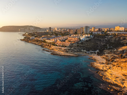 Alicante, port by drone panorama Cabo de las Huertas © Stanislav