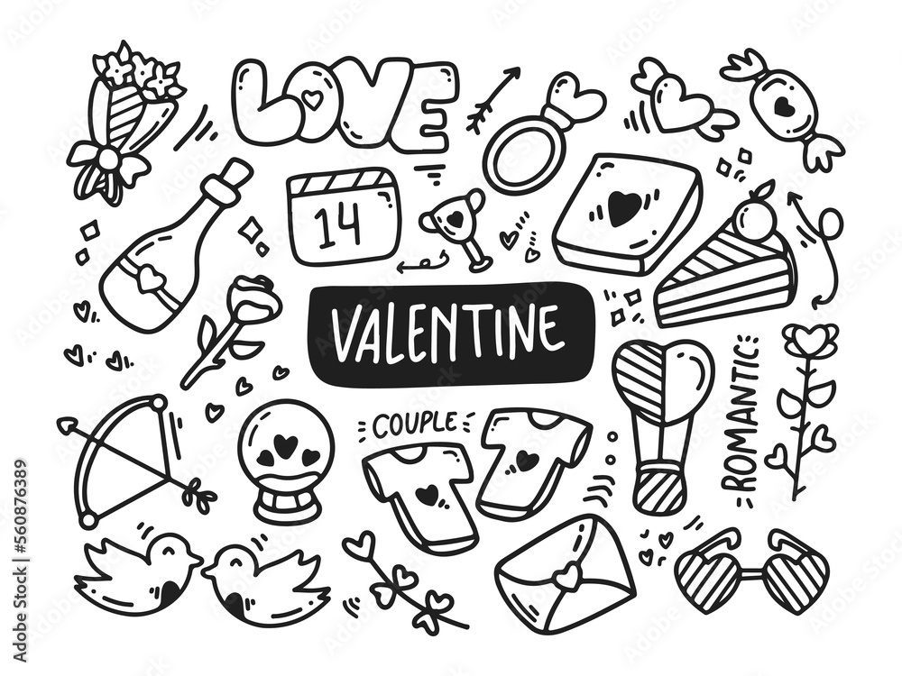 valentines themed doodles 3