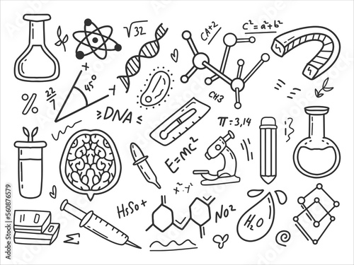 Science theme doodle