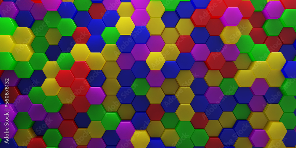 Abstract white self-luminous hexagons. Futuristic Abstract Background 3D Illustration. Abstract white self-luminous hexagons. Futuristic Abstract Background 3D Illustration.