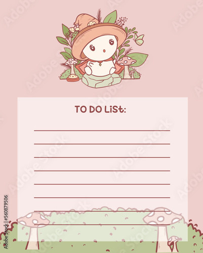 Cute memo template. Cute note template with stripes and cute bear for printing or bullet journal. Bullet journal sticky notes.  