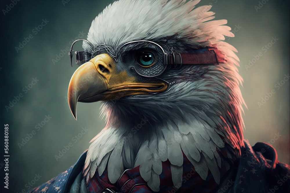 Fototapeta premium American eagle generative ai art