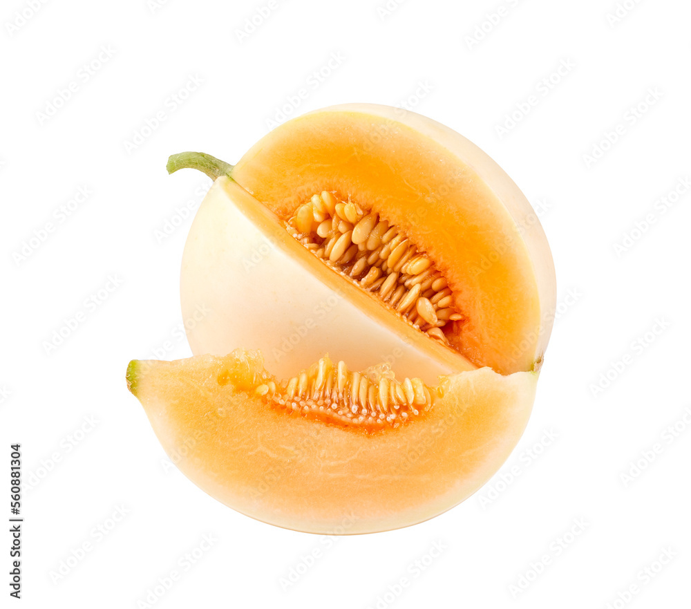 cantaloupe melon on transparent png