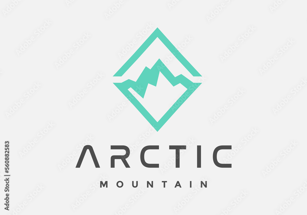 Modern Arctic mountain logo. Modern Arctic mountain logo.