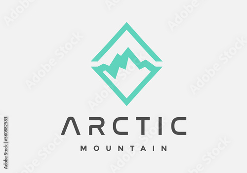 Modern Arctic mountain logo.
