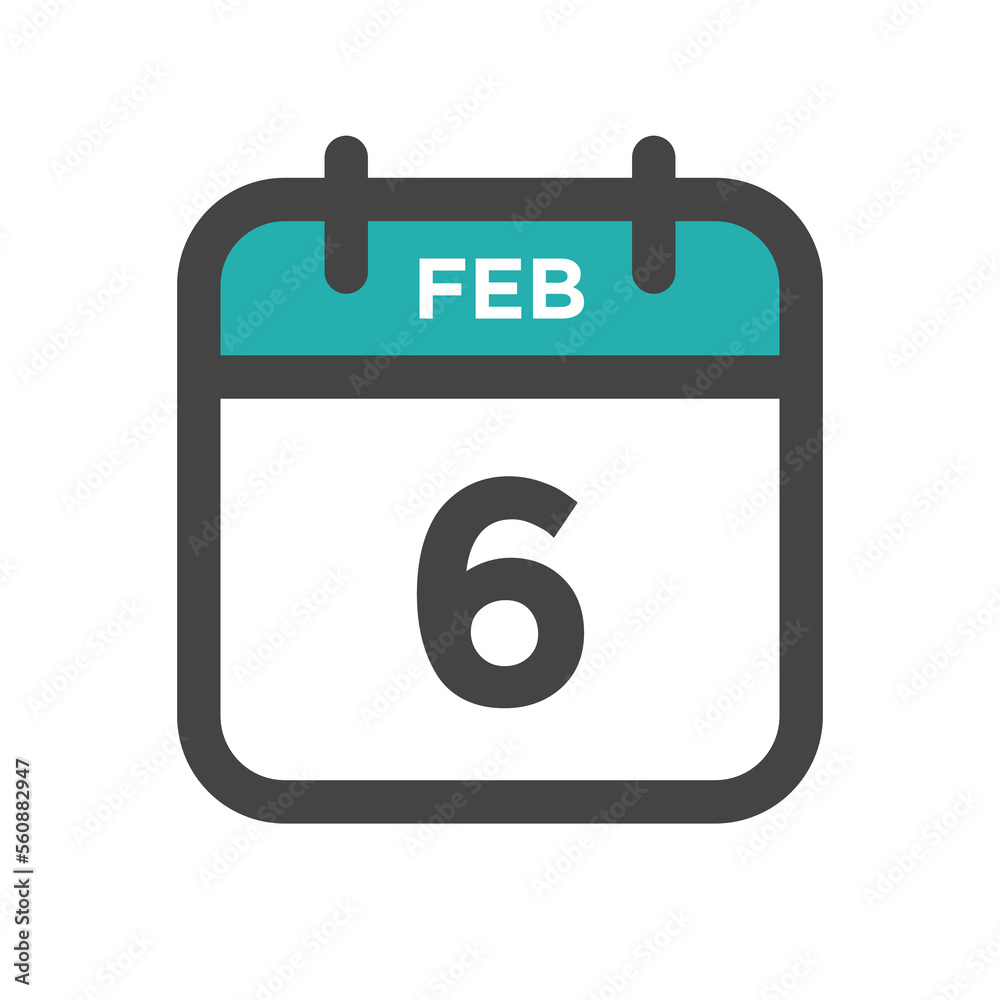 February 6 Calendar Day or Calender Date for Deadlines or Appointment February 6 Calendar Day or Calender Date for Deadlines or Appointment