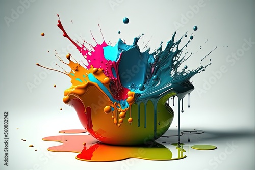 Colored paint splash