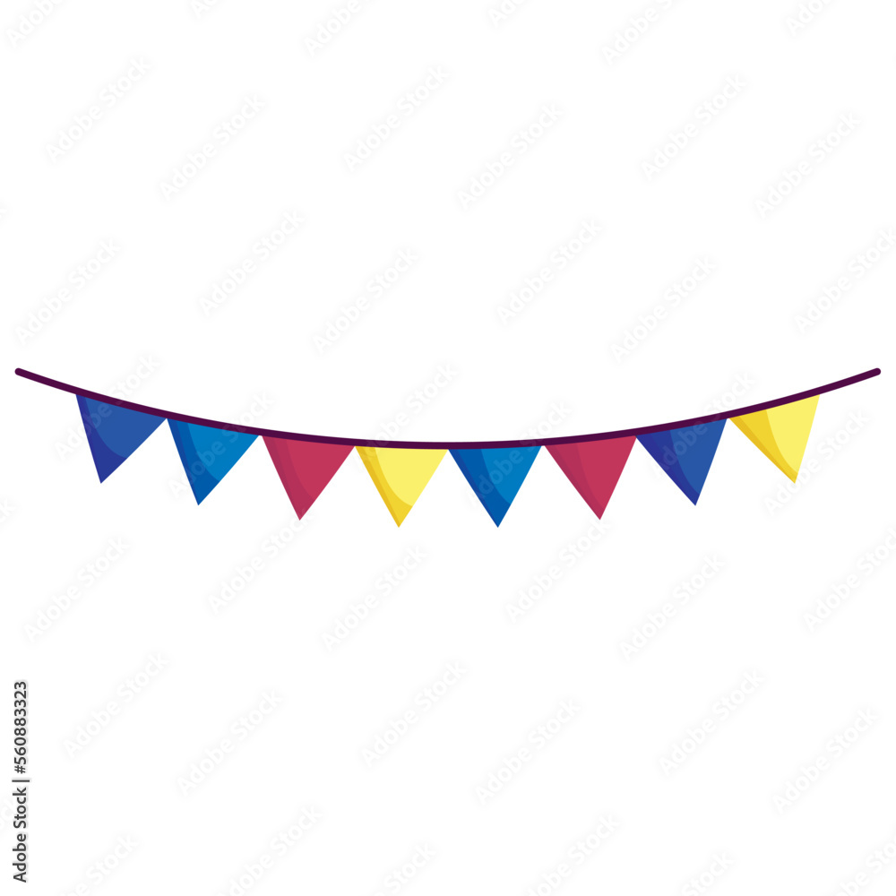 Fototapeta premium Isolated colored party ornament icon Vector