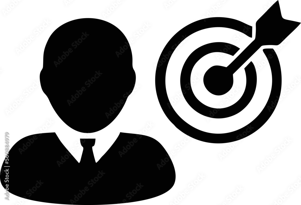 target focus illustration symbol in white background target focus illustration symbol in white background