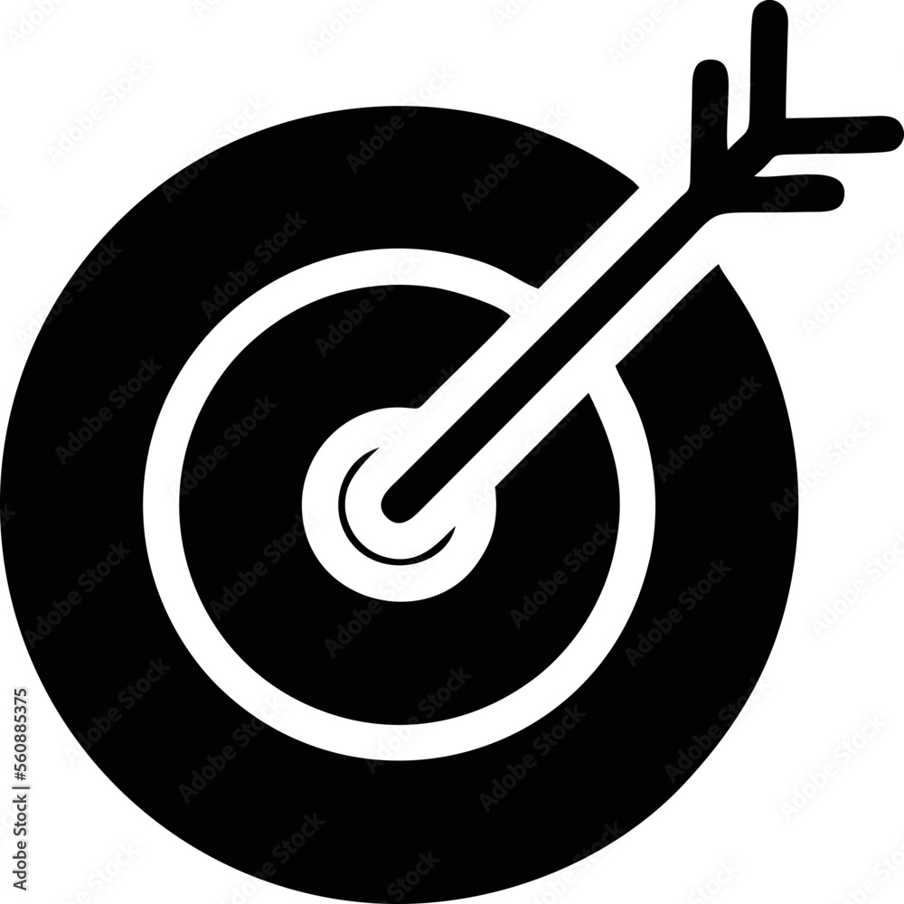 target focus illustration symbol in white background target focus illustration symbol in white background