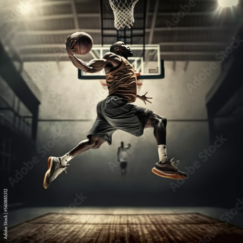 basketball player generate by AI © Rachanin