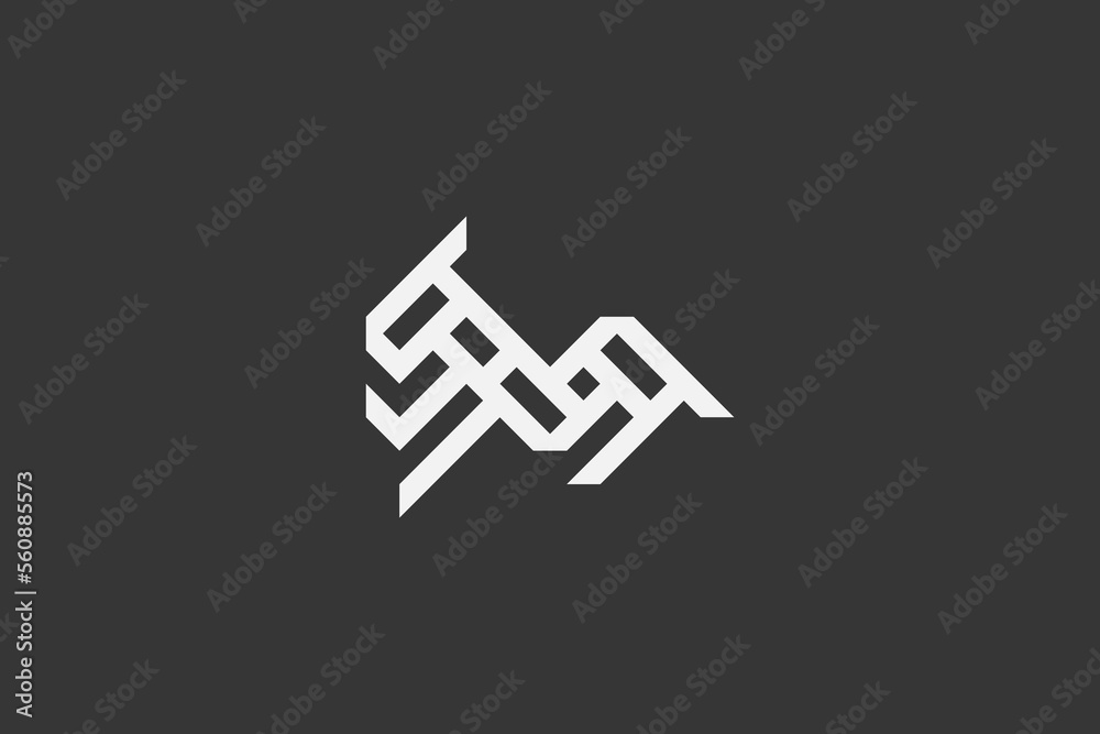 Illustration vector graphic of modern minimalist dragon Illustration vector graphic of modern minimalist dragon