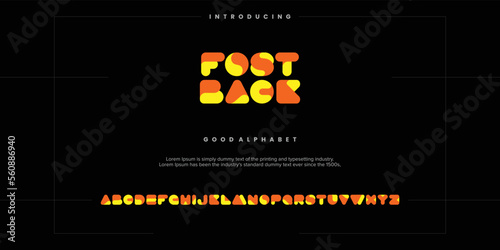 Abstract minimal modern alphabet fonts. Typography technology vector illustration