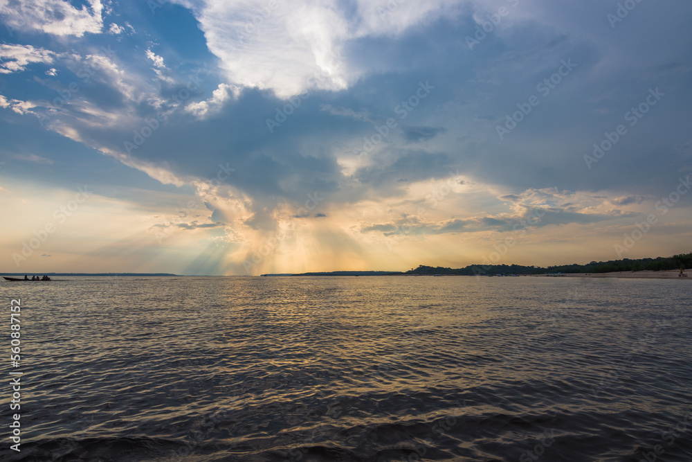 Beautiful landscape after a rainstom at Praia da Lua (Moon Beach) - Manaus, Amazonas, Brazil Beautiful landscape after a rainstom at Praia da Lua (Moon Beach) - Manaus, Amazonas, Brazil