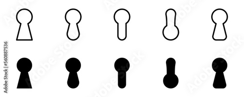 Conjunto de iconos de ojo de cerradura. Abrir y cerrar. Concepto de seguridad. Ilustración vectorial