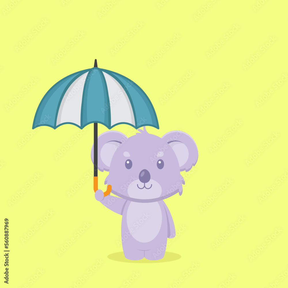 Cute Koala Holding Umbrella Cute Koala Holding Umbrella