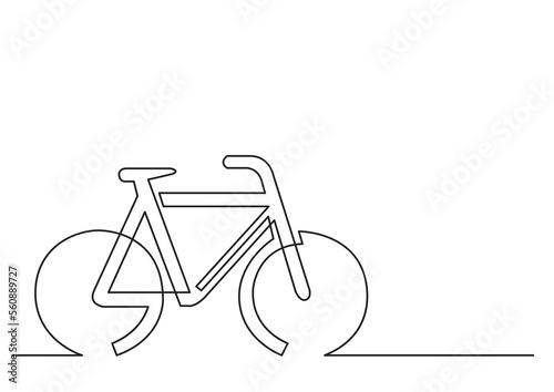 continuous line drawing bicycle sign - PNG image with transparent background © OneLineStock