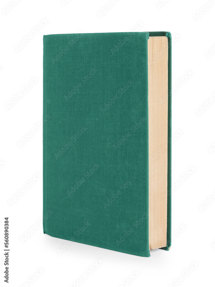 Closed old hardcover book isolated on white Closed old hardcover book isolated on white