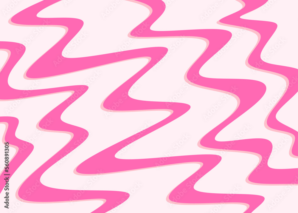 Minimalist background with cute pink wavy lines pattern Minimalist background with cute pink wavy lines pattern