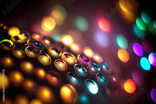 LED soft out of focus bokeh effect background
generative ai