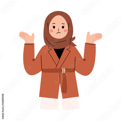 Confused Muslim woman