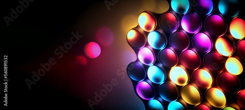 LED soft out of focus bokeh effect background
generative ai