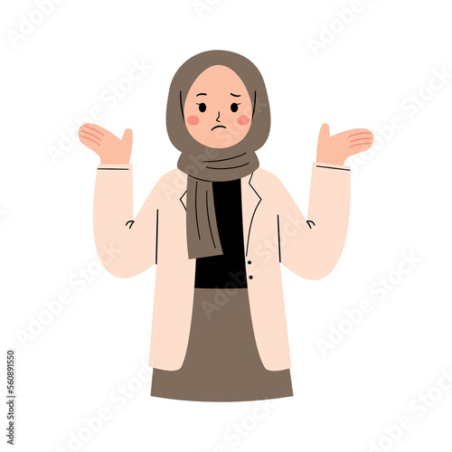 Confused Muslim woman