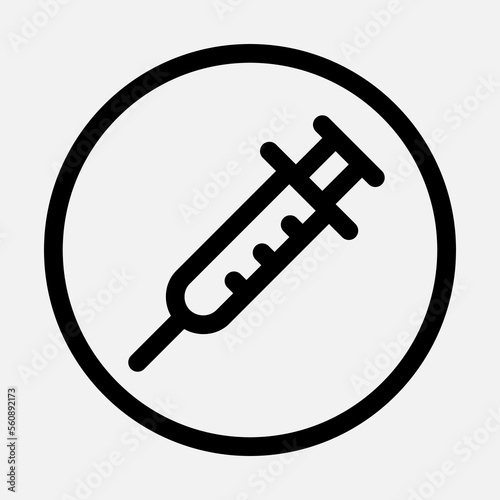 Injection icon in line style, use for website mobile app presentation