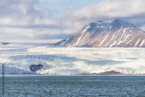 Heart shape in an iceberg in Svalbard  Norway