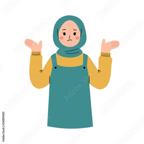 Confused Muslim woman