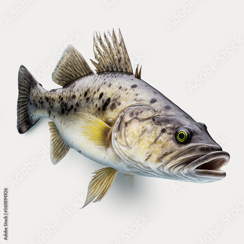 Codfish full body image with white background ultra realistic