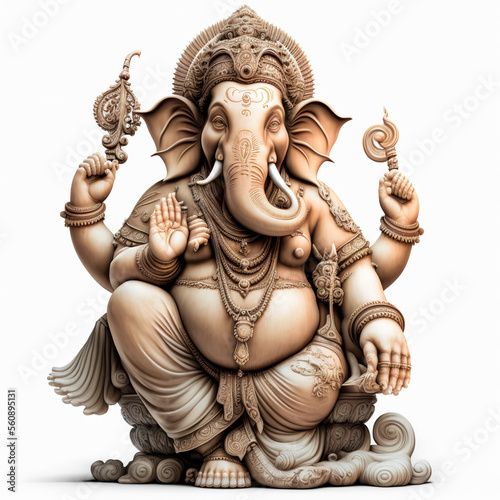 Beautiful Lord Ganesha, AI photo