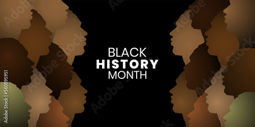 Black History Month Vector Template Design Illustration, African American History. can use for, landing page, Black History Month Vector Templat, ui, web, mobile app, poster, banner, flyer, background