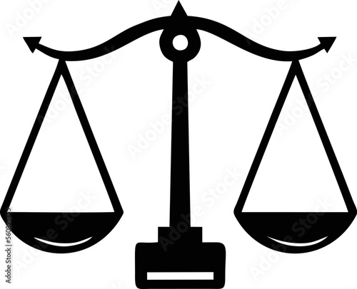 scale balance icon symbol in the white background

