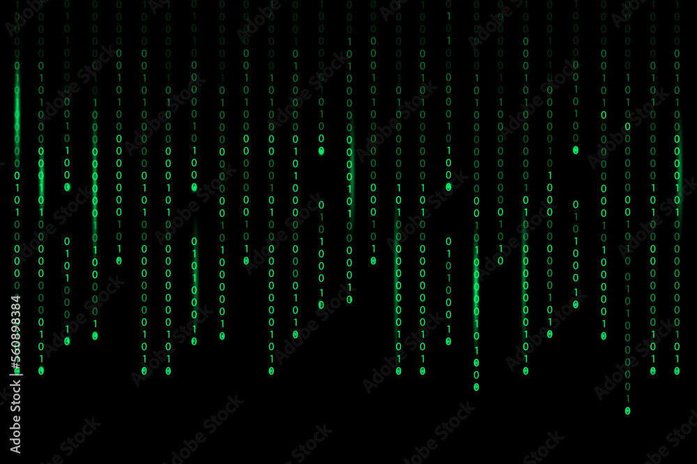 Background matrix. Binary code background. Vector illustration.