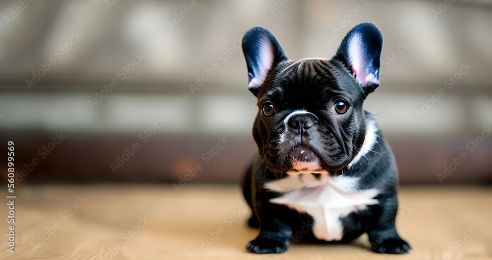 French bulldog, illustration, Generative AI