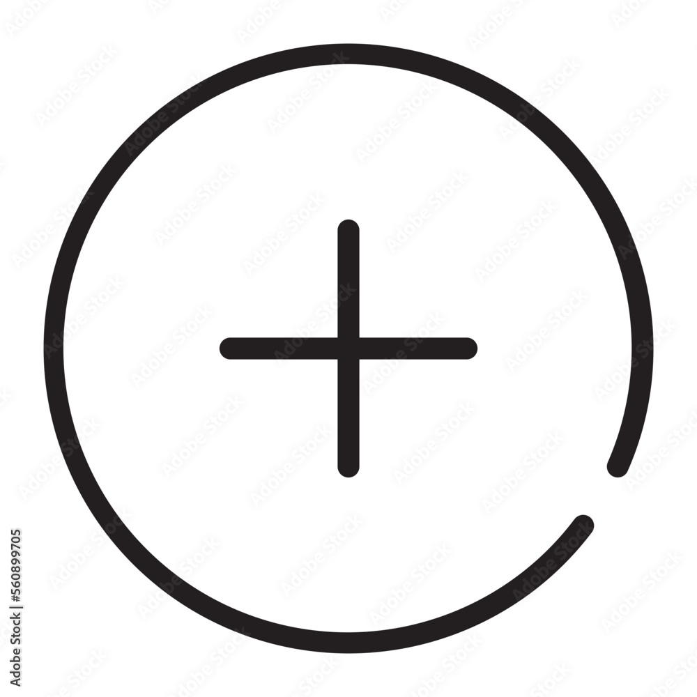 Obraz premium Plus line icon