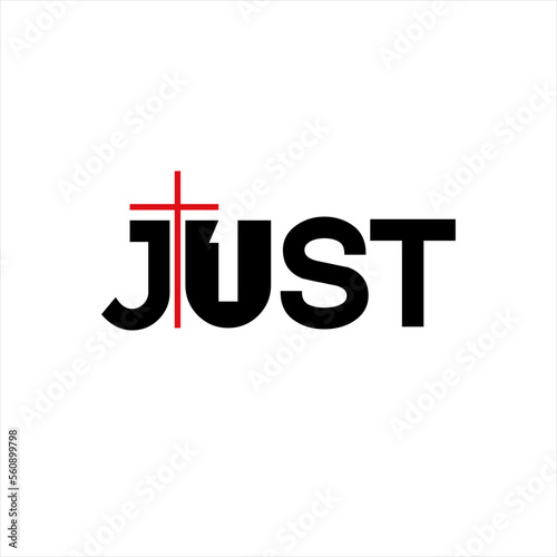 Just word vector logo design with cross and number 1.