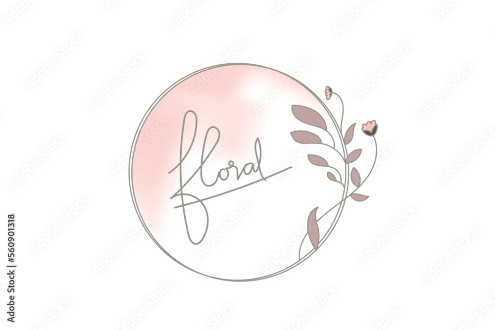 floral logo design simple concept for wedding,element design, decorative floral logo design simple concept for wedding,element design, decorative