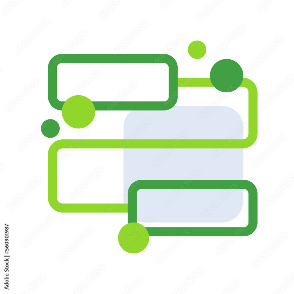 Work flow business people icon with green outline style. work, business, flow, process, symbol, technology, strategy. Vector Illustration Work flow business people icon with green outline style. work, business, flow, process, symbol, technology, strategy. Vector Illustration