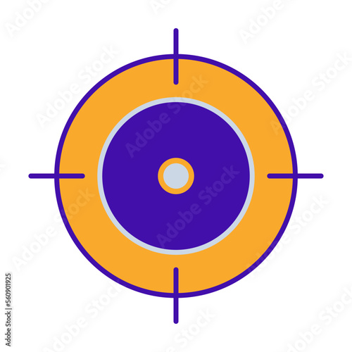 Target business people icon collection with orange purple outline style. target, business, strategy, symbol, goal, success, concept. Vector Illustration