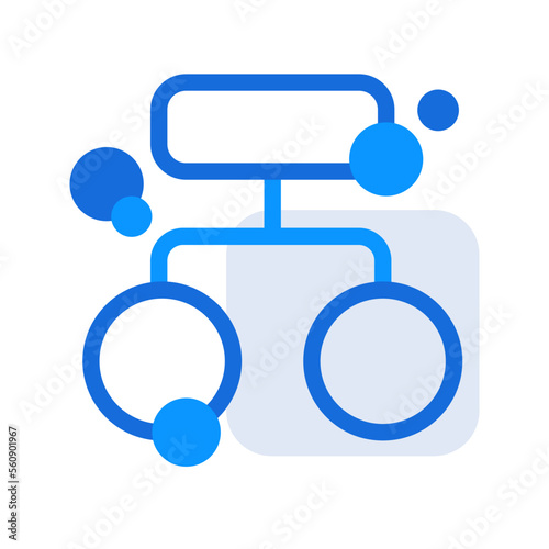 Structure business people icon with blue outline style. structure, business, symbol, outline, line, thin, set. Vector Illustration