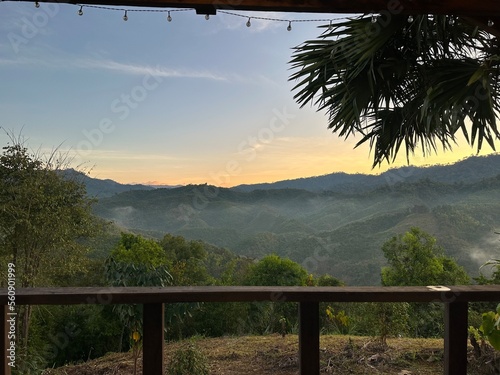 sunset in the mountains
