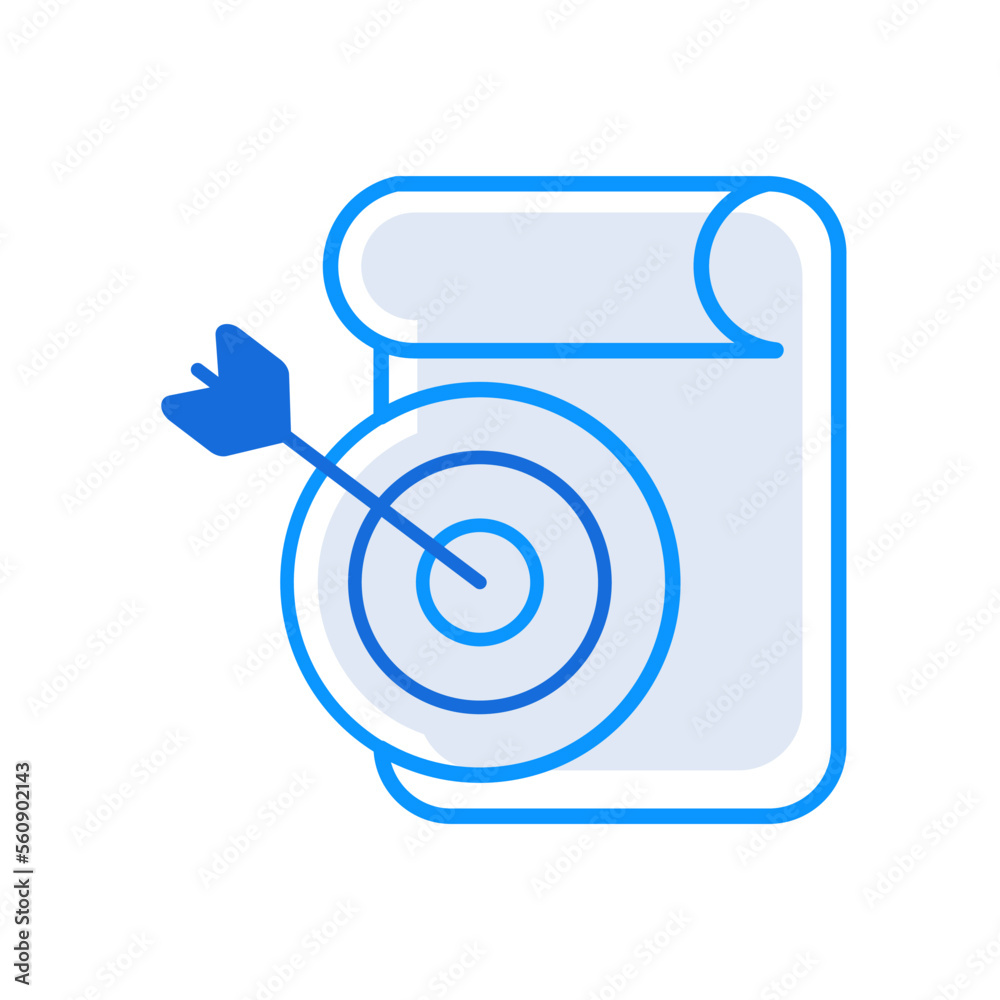 Goals business people icon with blue outline style. goal, target, business, success, symbol, strategy, concept. Vector Illustration Goals business people icon with blue outline style. goal, target, business, success, symbol, strategy, concept. Vector Illustration