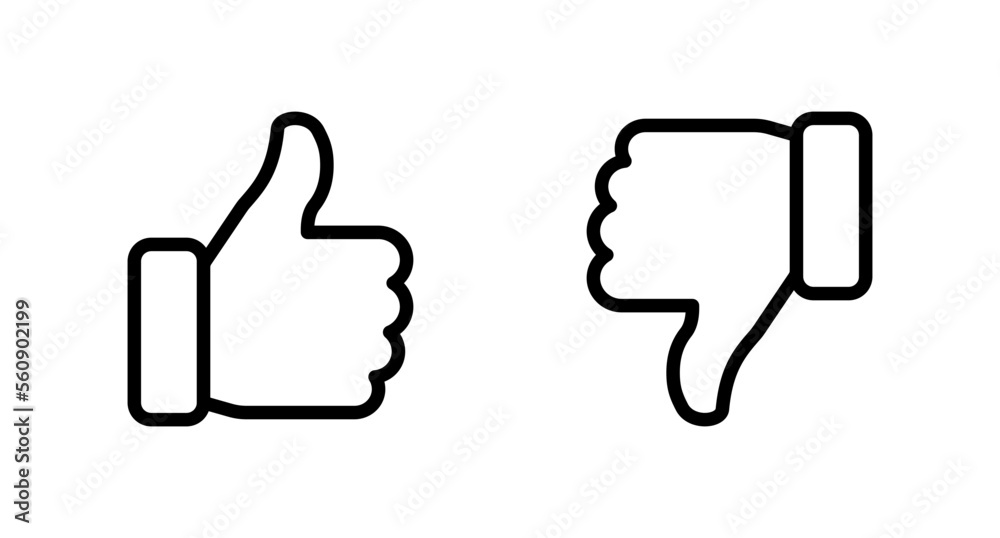 Thumb up and thumb down Thumb up and thumb down