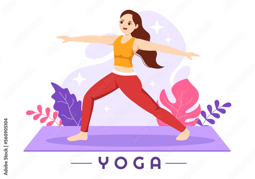 Yoga and Meditation Practices Illustration with Health Benefits of the Body for Web Banner or Landing Page in Flat Cartoon Hand Drawn Templates Yoga and Meditation Practices Illustration with Health Benefits of the Body for Web Banner or Landing Page in Flat Cartoon Hand Drawn Templates