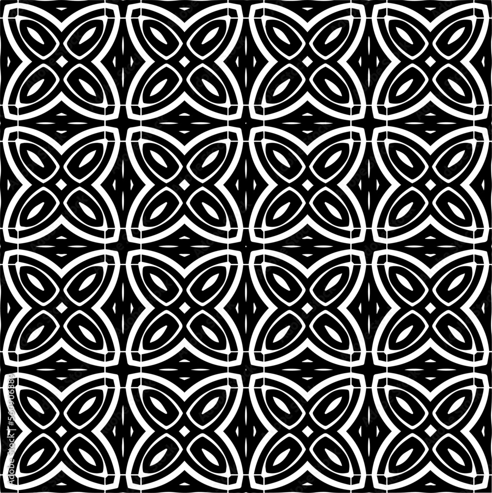 Seamless pattern of black shapes on white background. Seamless pattern of black shapes on white background.