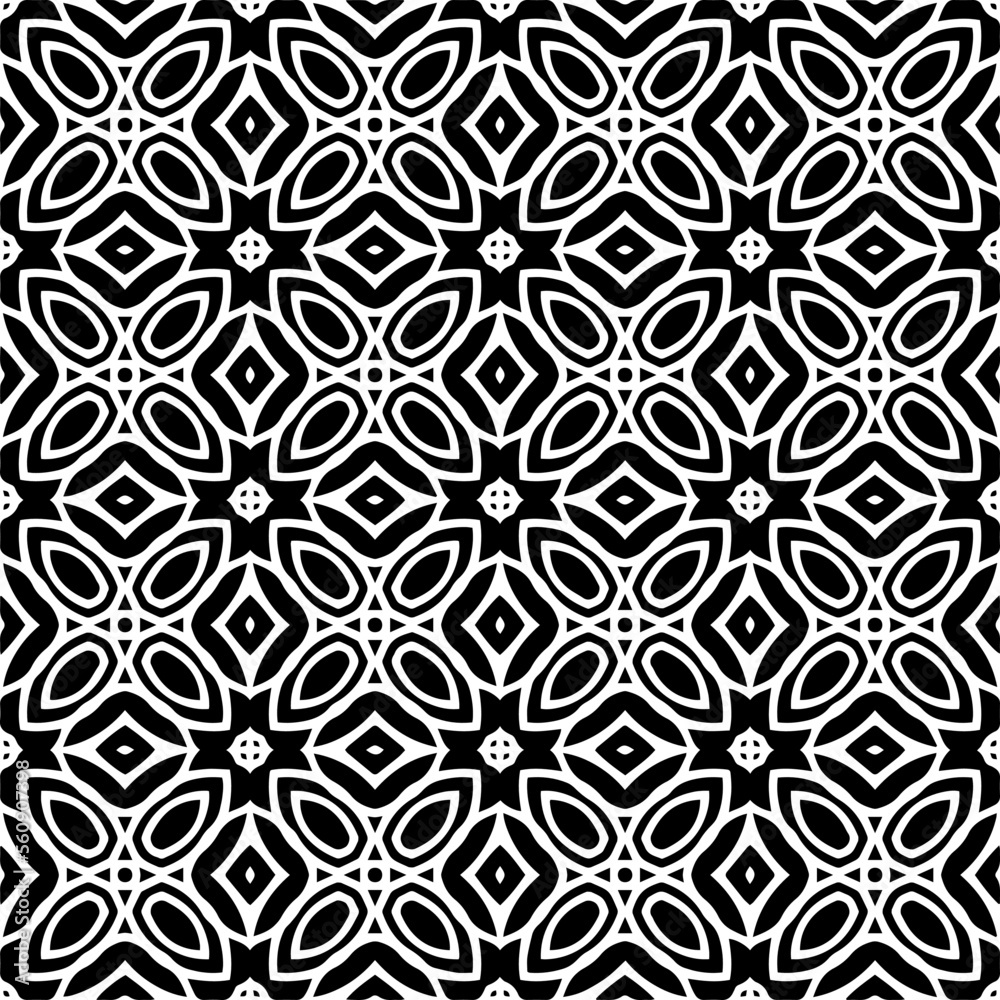 Seamless pattern of black shapes on white background.
Seamless pattern of black shapes on white background.