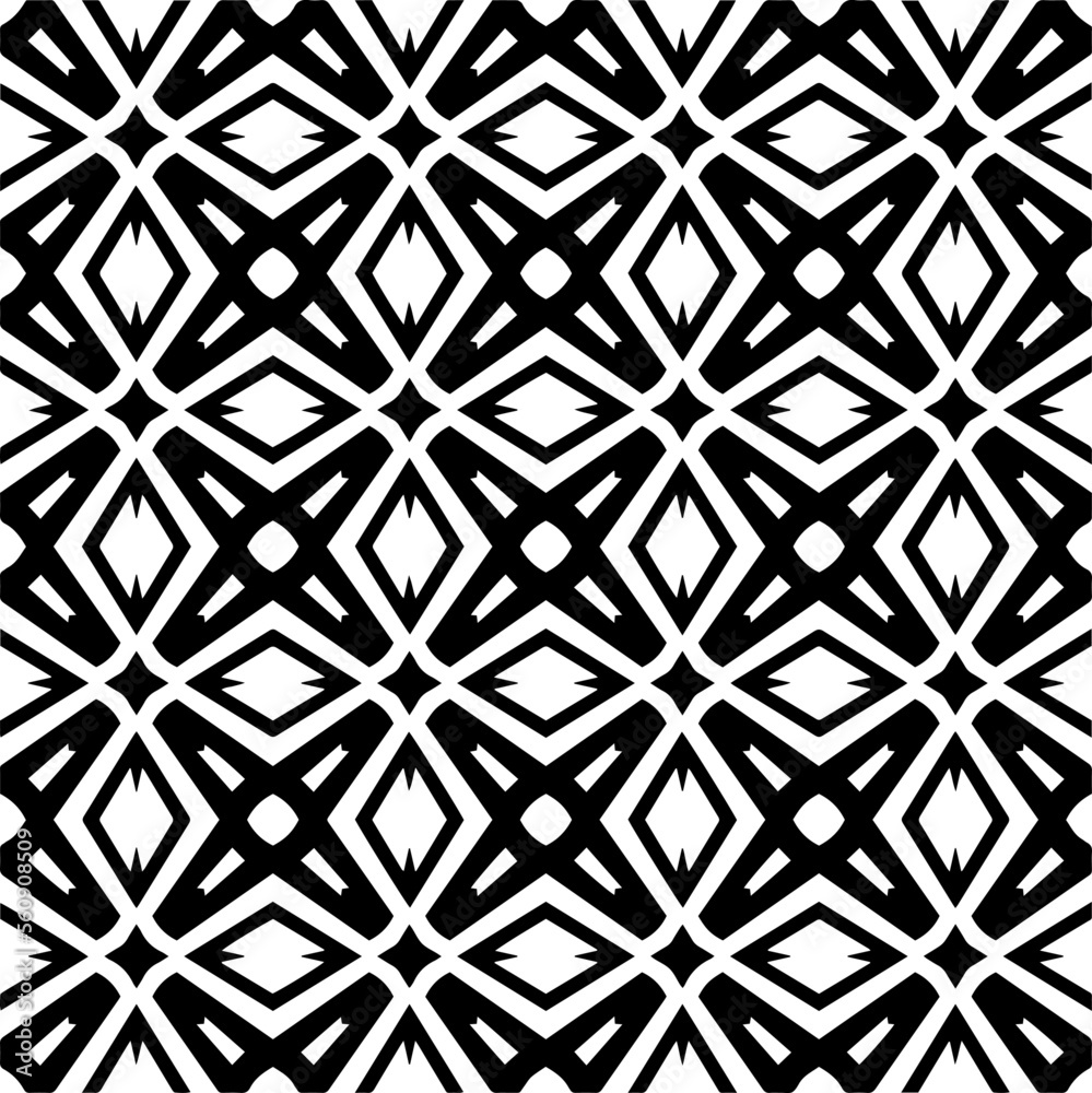 Seamless pattern of black shapes on white background. Seamless pattern of black shapes on white background.