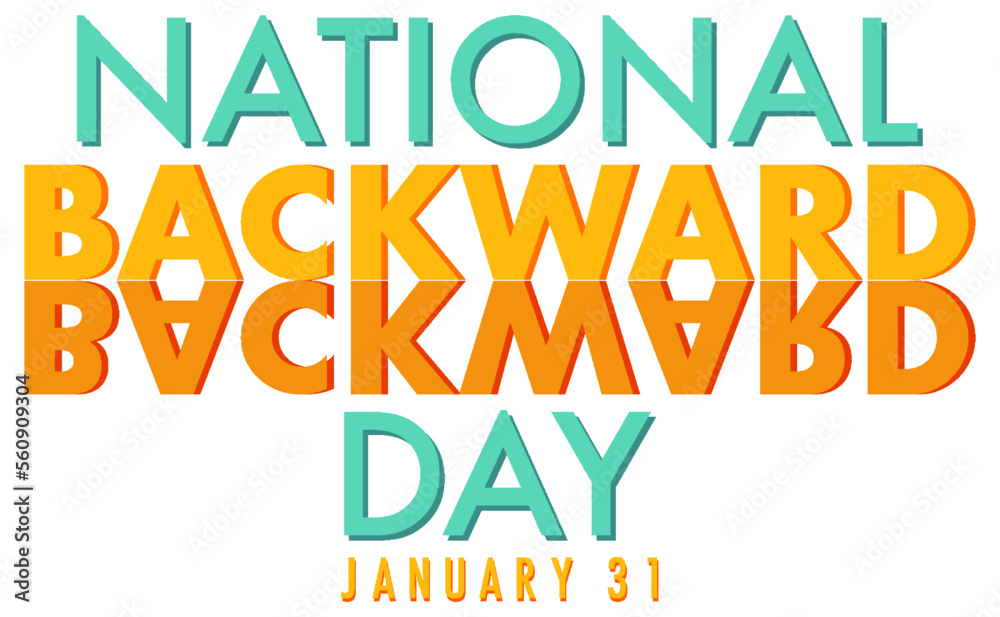 National backward day banner design National backward day banner design